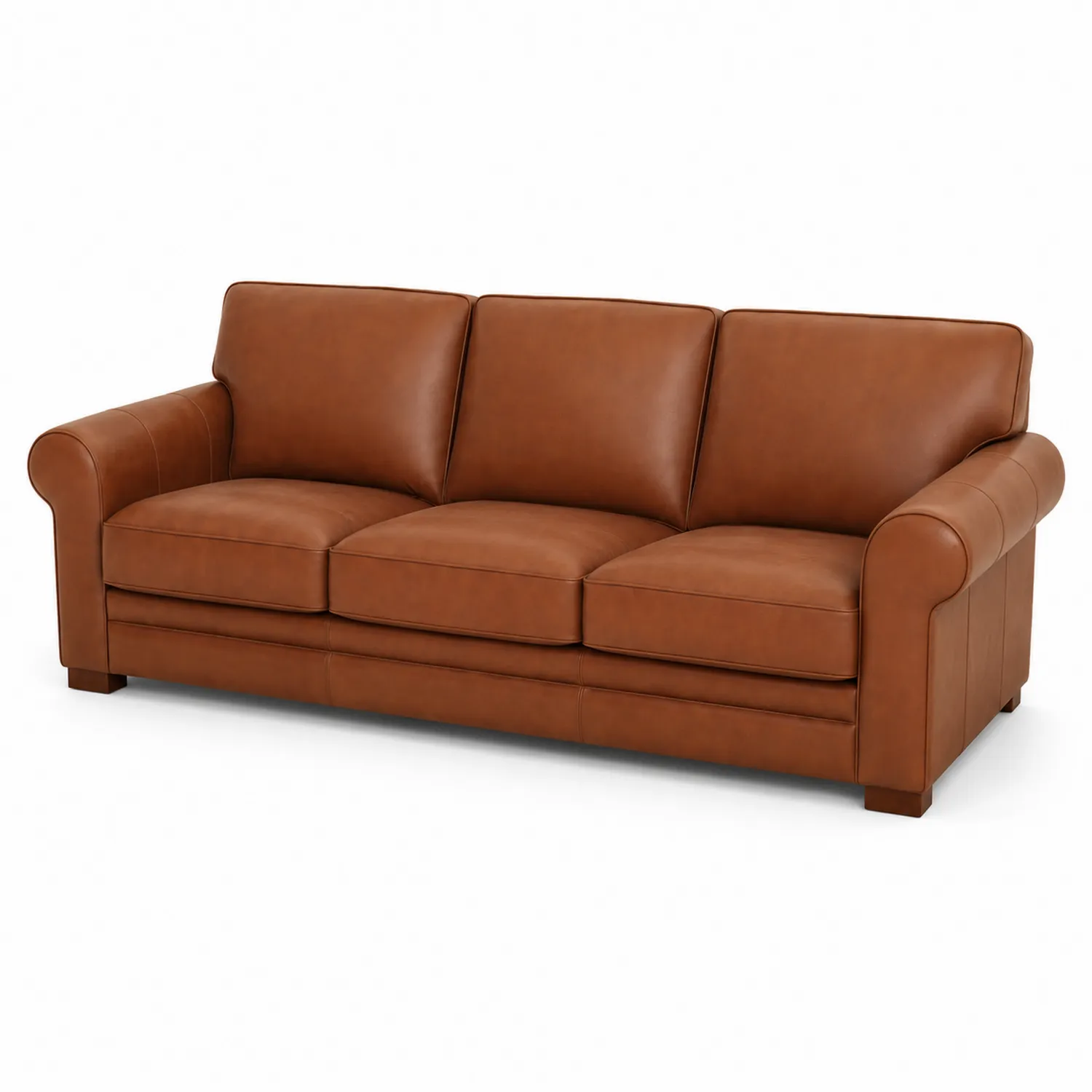3-Sitzer Sofa Leder Braun