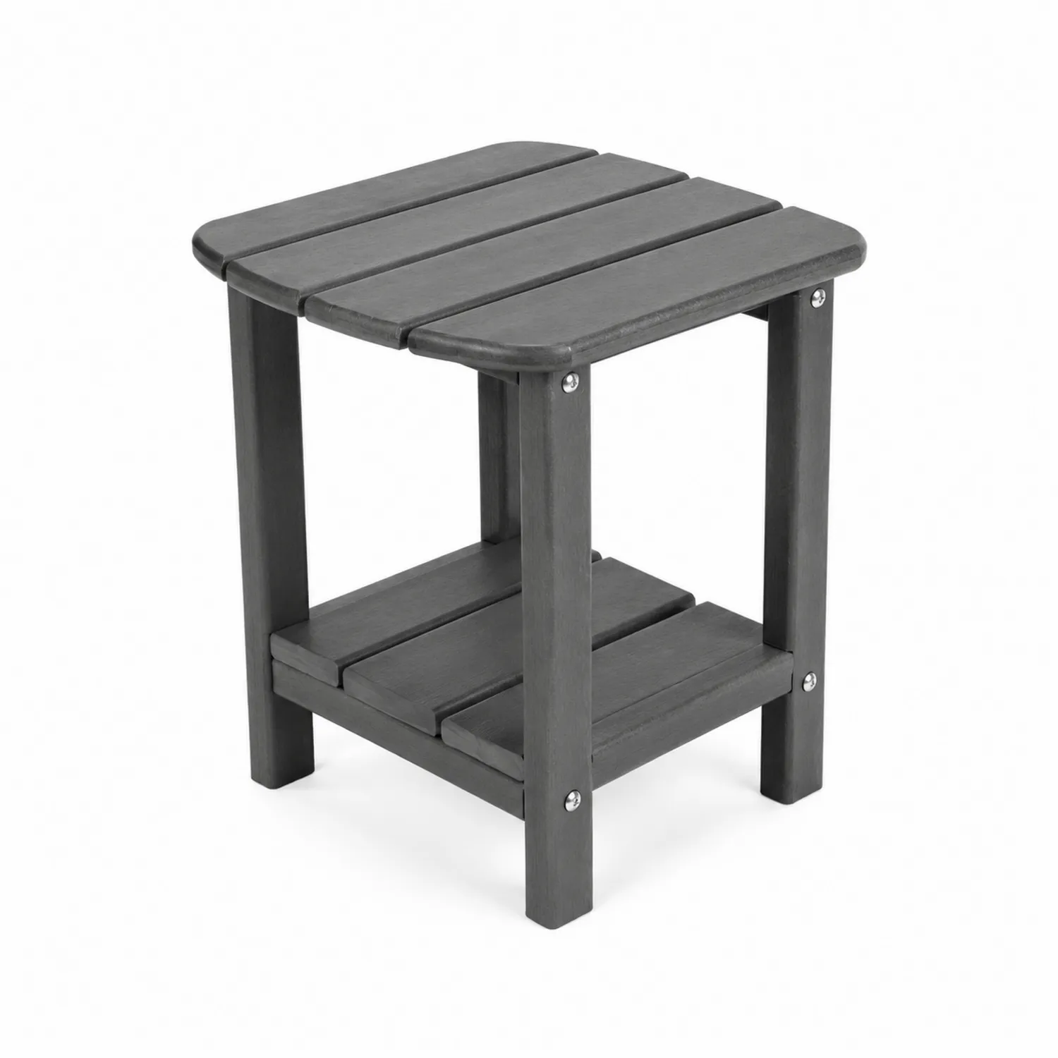 Beistelltisch Akazienholz 45x45x50cm Grau