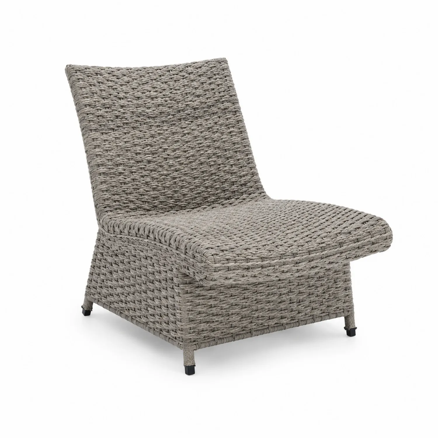 Outdoor Relaxstuhl aus Polyrattan Grau