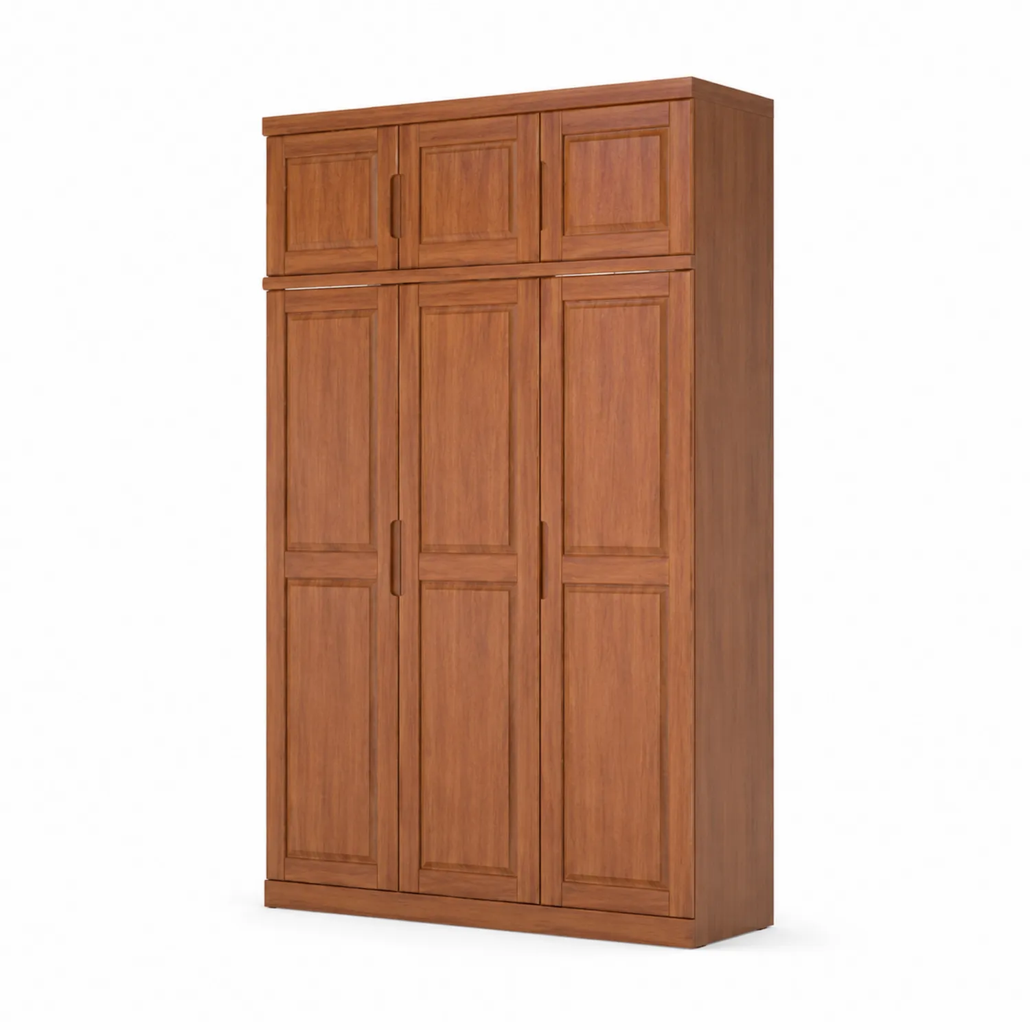 Holz Kleiderschrank mit 5 Türen 200x180x60cm Braun
