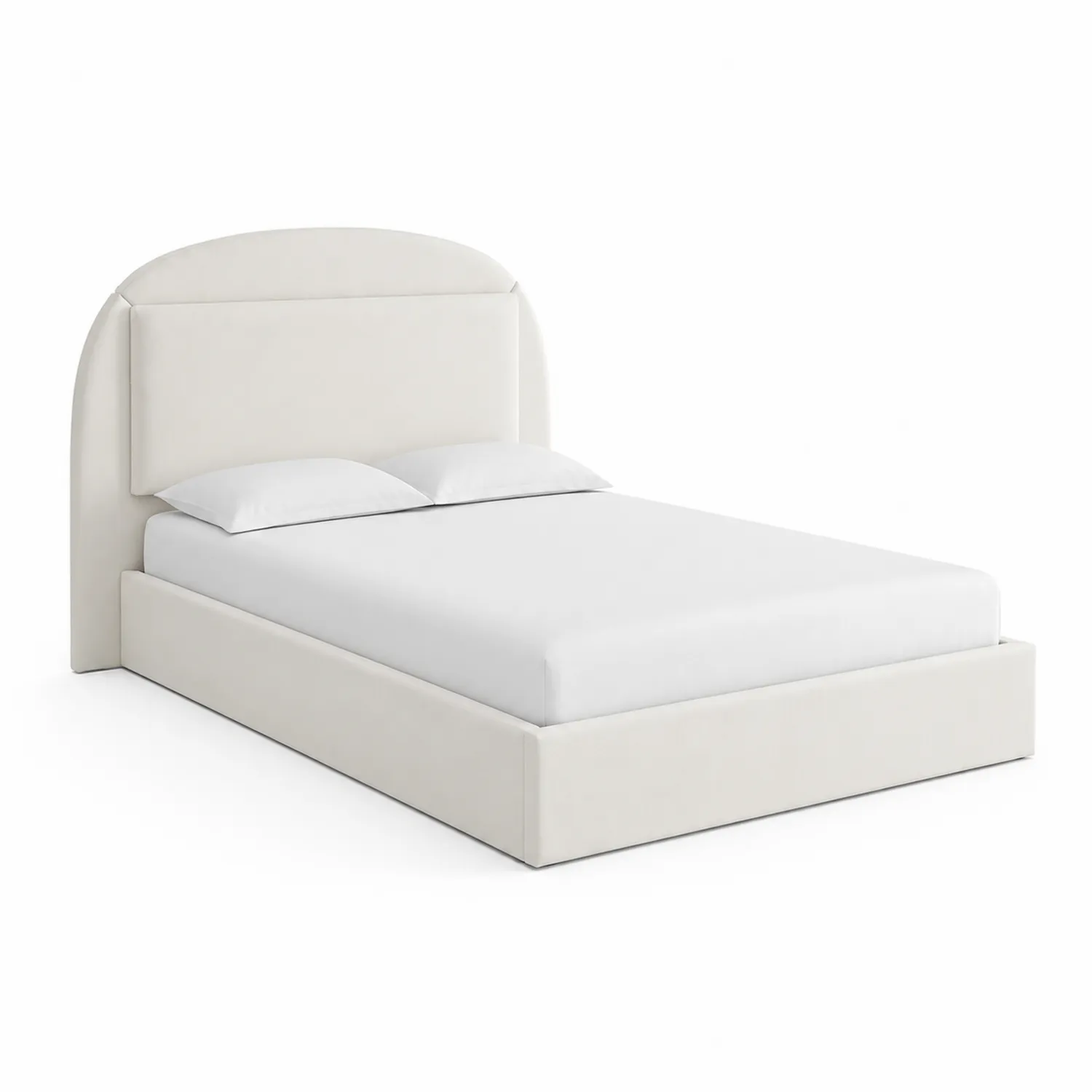 Bett mit Stauraum 200x160 cm Holzgestell Mikrofaser Beige