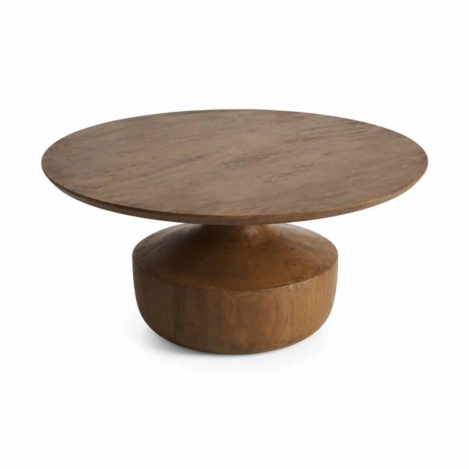 Runder Couchtisch aus Mangoholz 80 cm