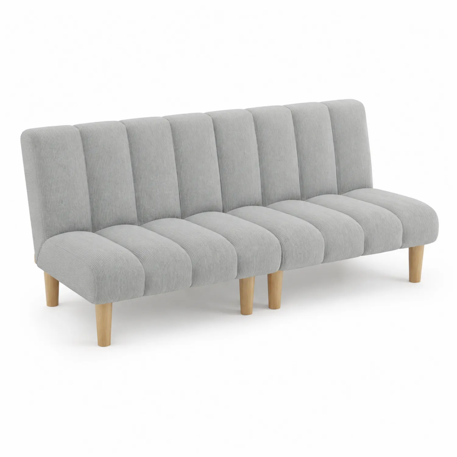 Cord Sofa Grau 200 cm