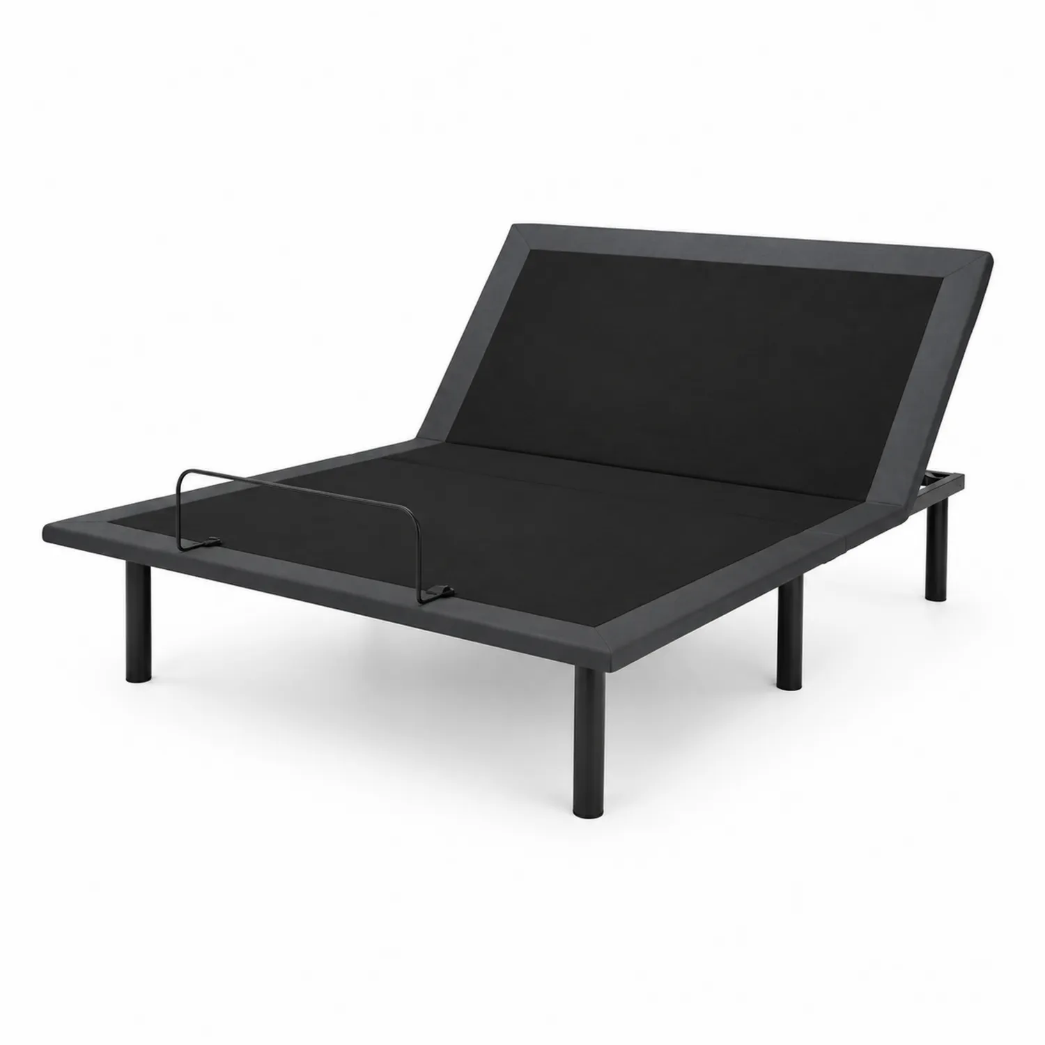 Verstellbares Metallbett 200x180 cm Schwarz