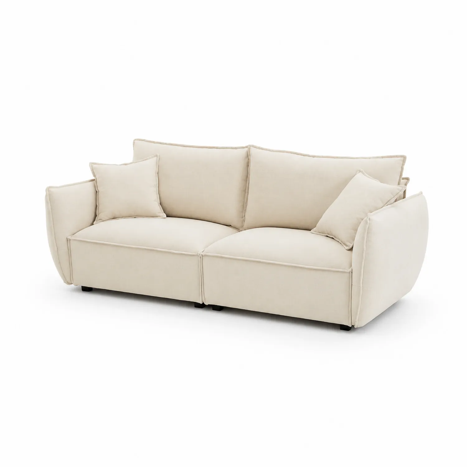 2-Sitzer Sofa Stoff Beige