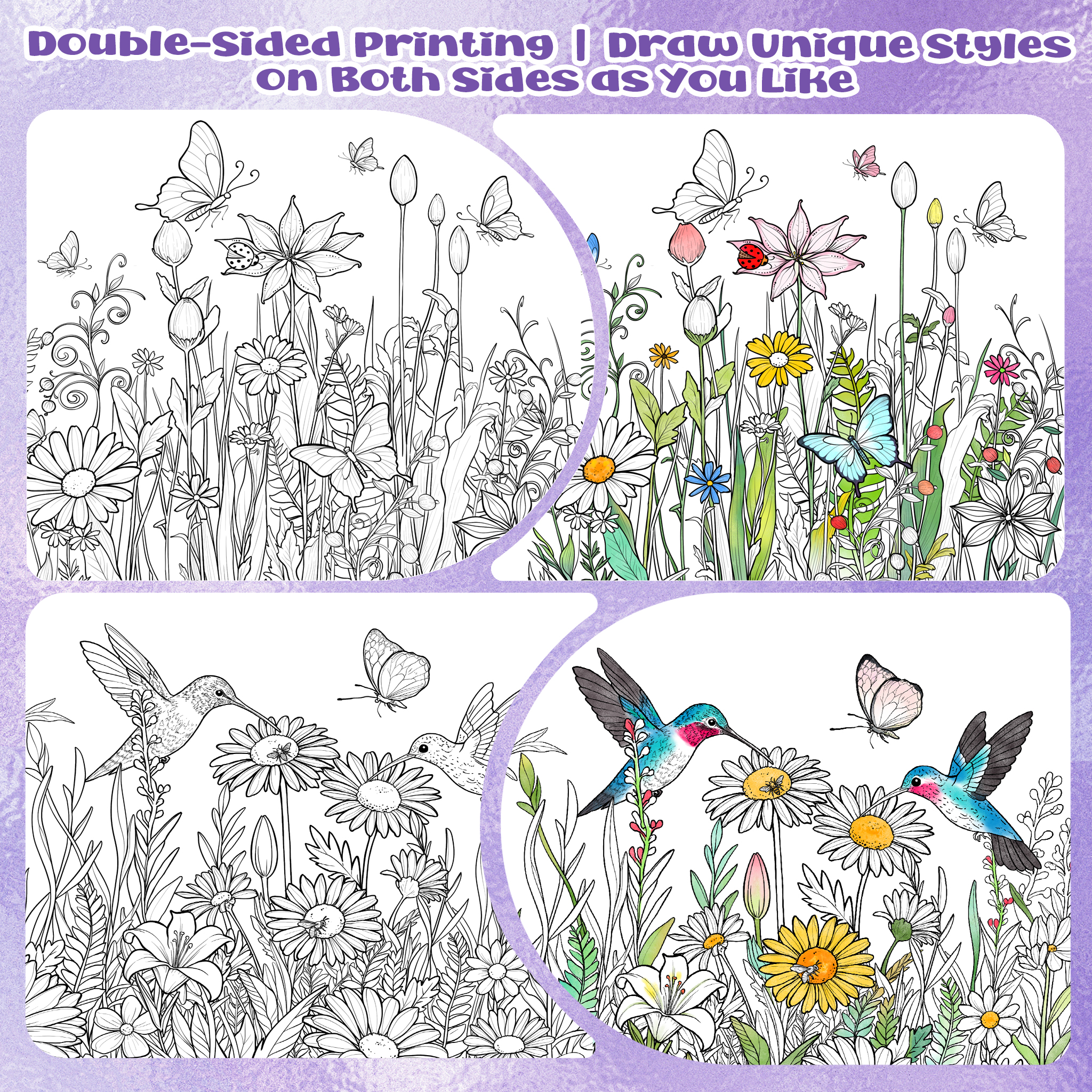 Coloring Canvas Tote Bag for Adults  DIY Painting Kit with 24 Markers