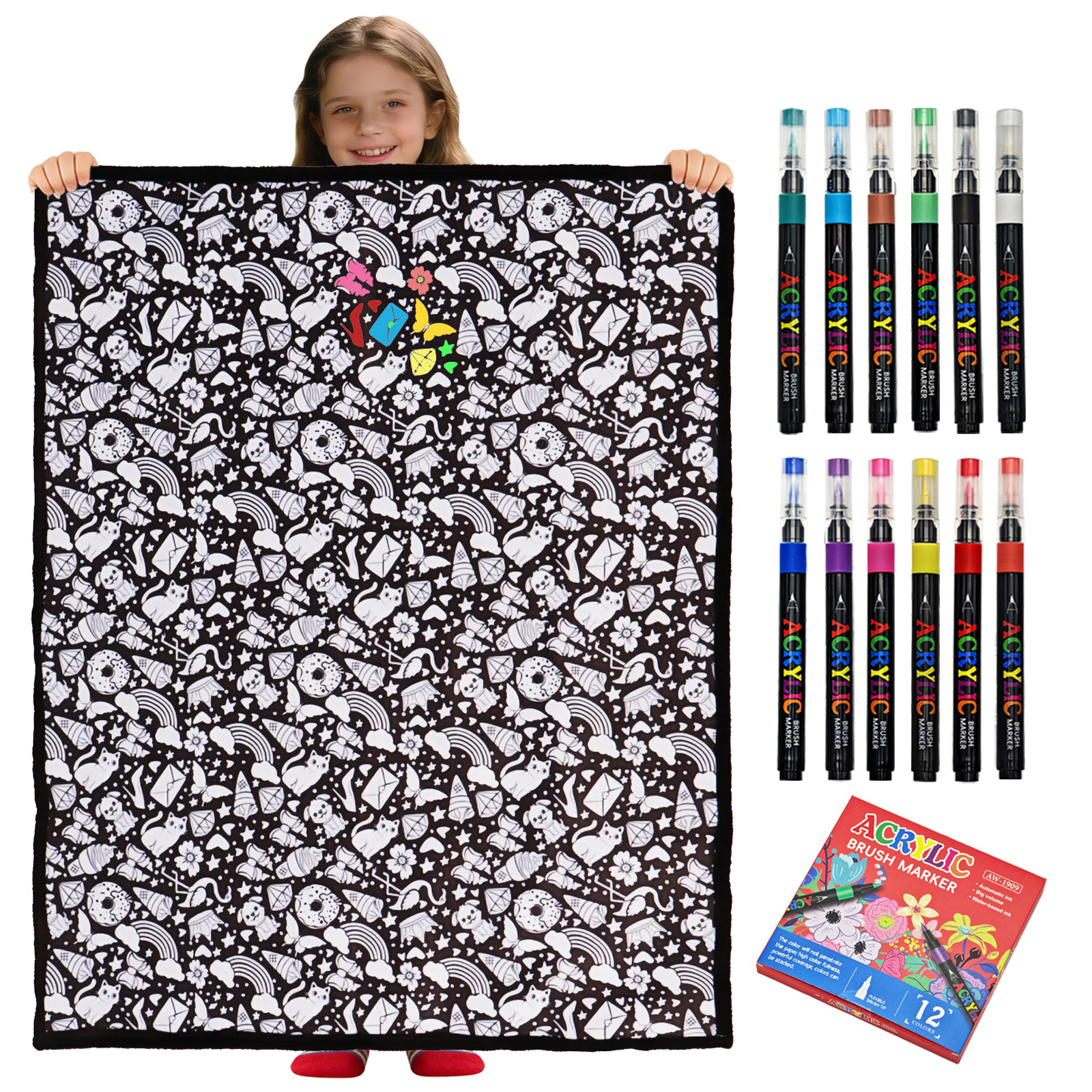 DIY Coloring Blanket-Royamoon