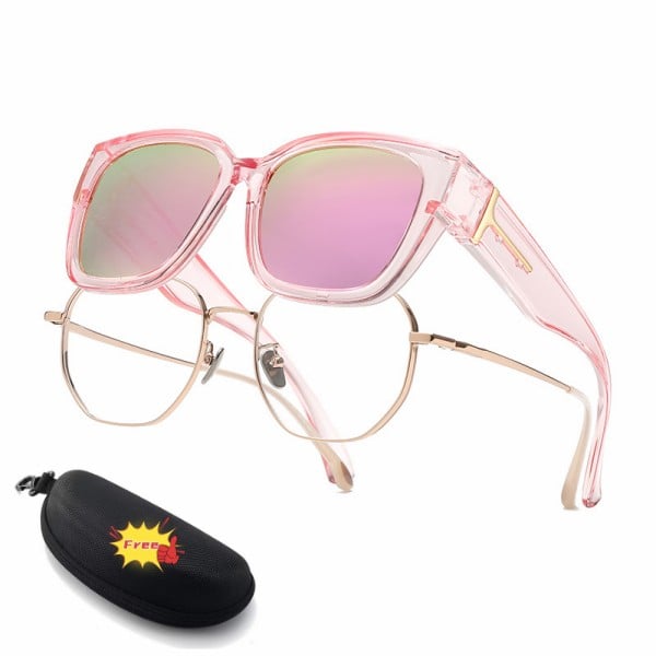 🕶️ Polarized Fit Over Sunglasses for Women – UV400 Protection Floral Frame Wear Over Prescription Glasses-This also makes an excellent gift🎁