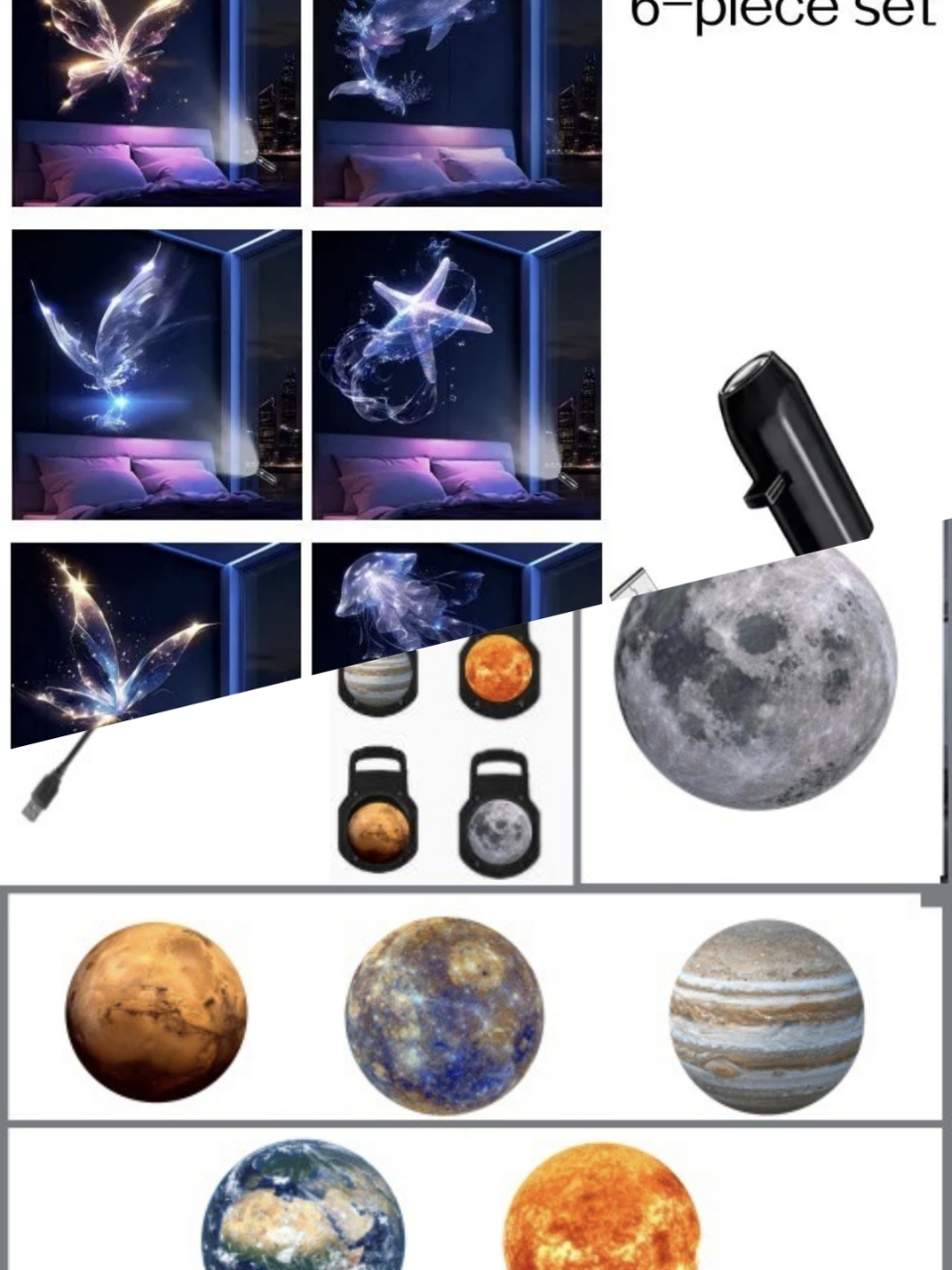 🥳🥳USB Galaxy and Moon Night Light Projector