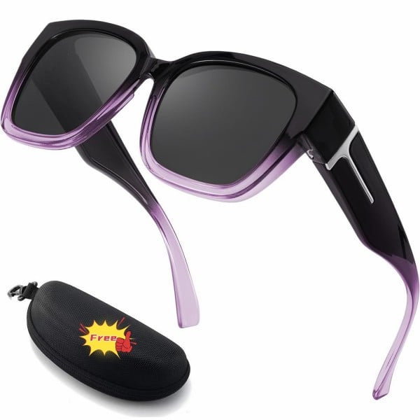 🕶️ Polarized Fit Over Sunglasses for Women – UV400 Protection Floral Frame Wear Over Prescription Glasses-This also makes an excellent gift🎁