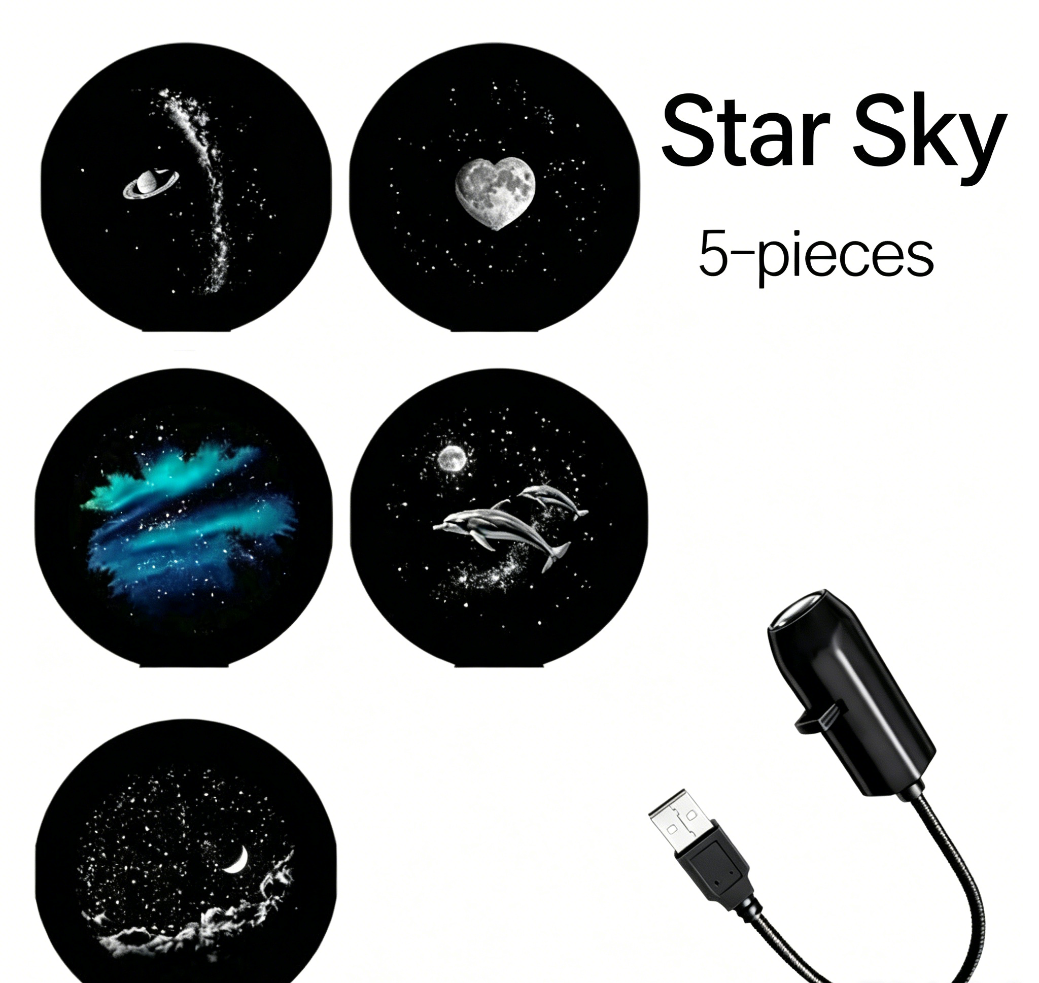 🥳🥳USB Galaxy and Moon Night Light Projector