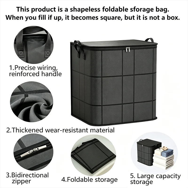 💥50% OFF Factory Clearance –📦Foldable Storage Tote – Waterproof, Dustproof, Big & Portable 🌟