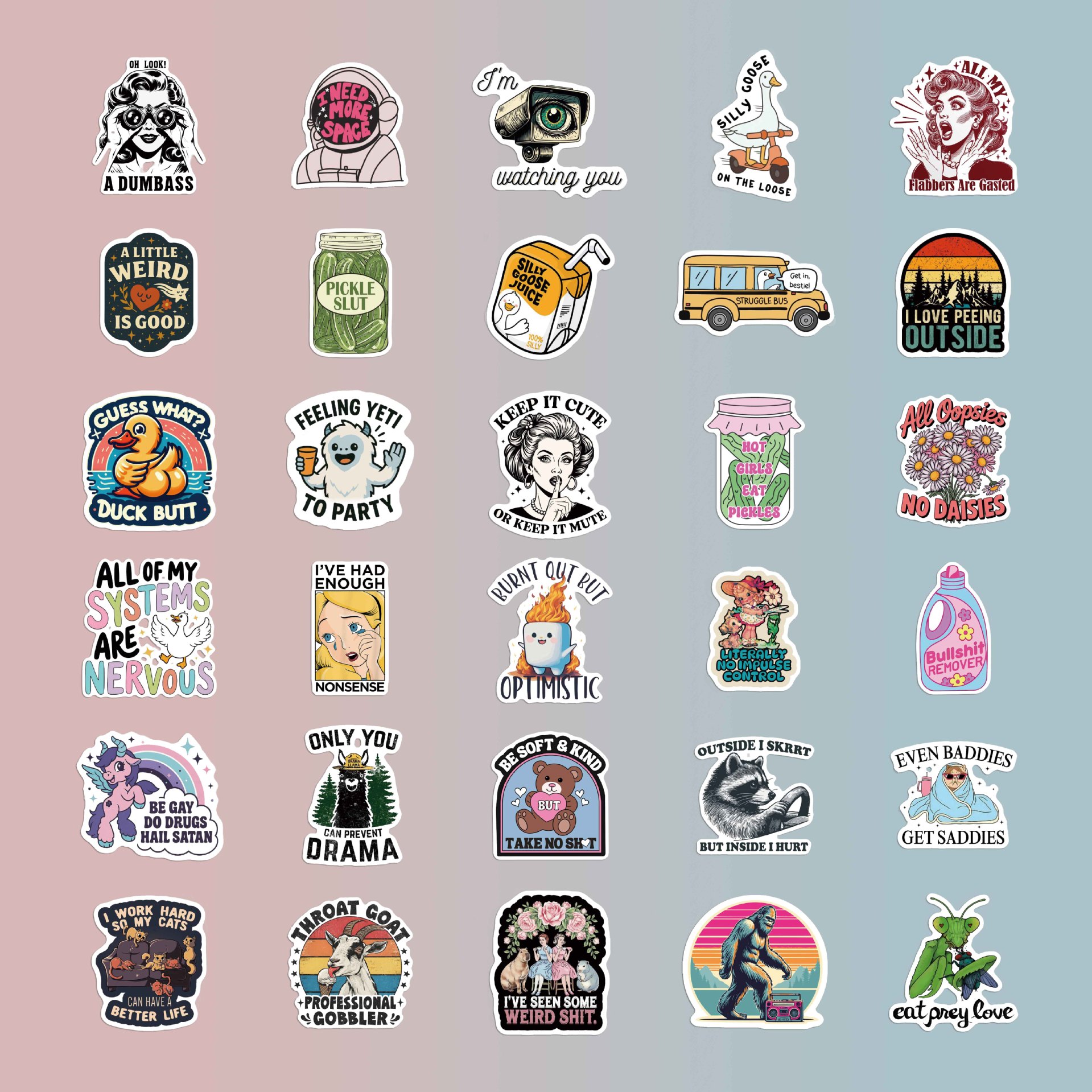 200 Creative & Funny Animal Holographic Laser Stickers with Quotes – DIY Journal & Scrapbook Decoration