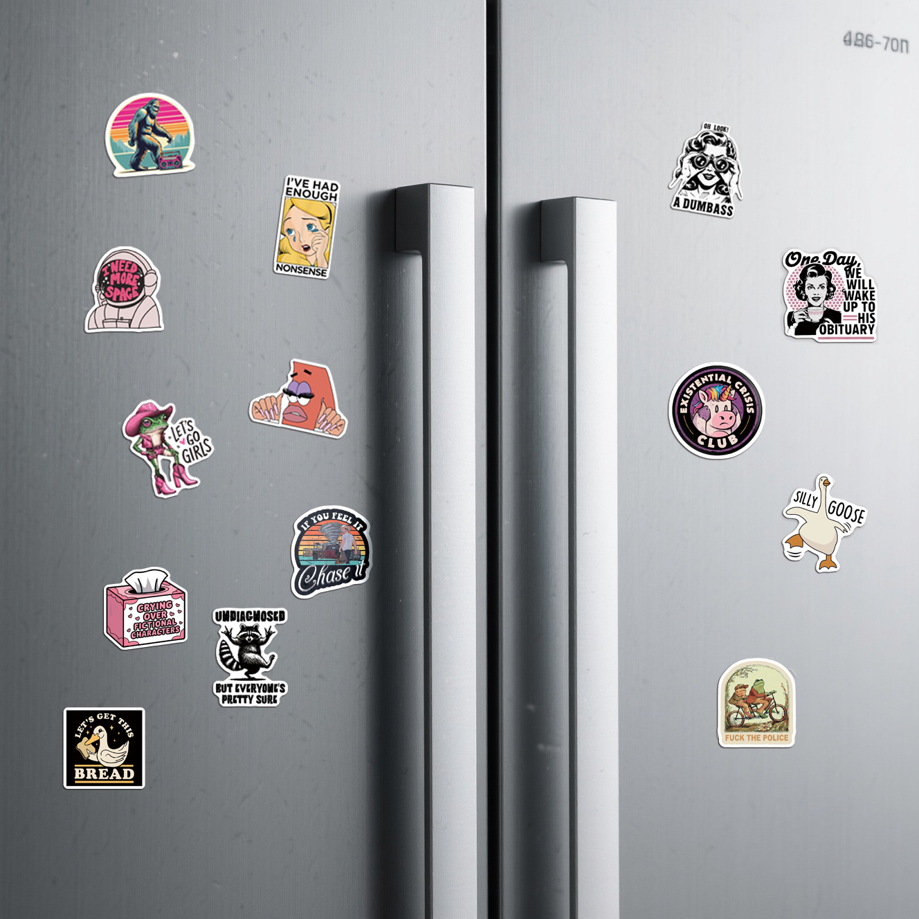 200 Creative & Funny Animal Holographic Laser Stickers with Quotes – DIY Journal & Scrapbook Decoration