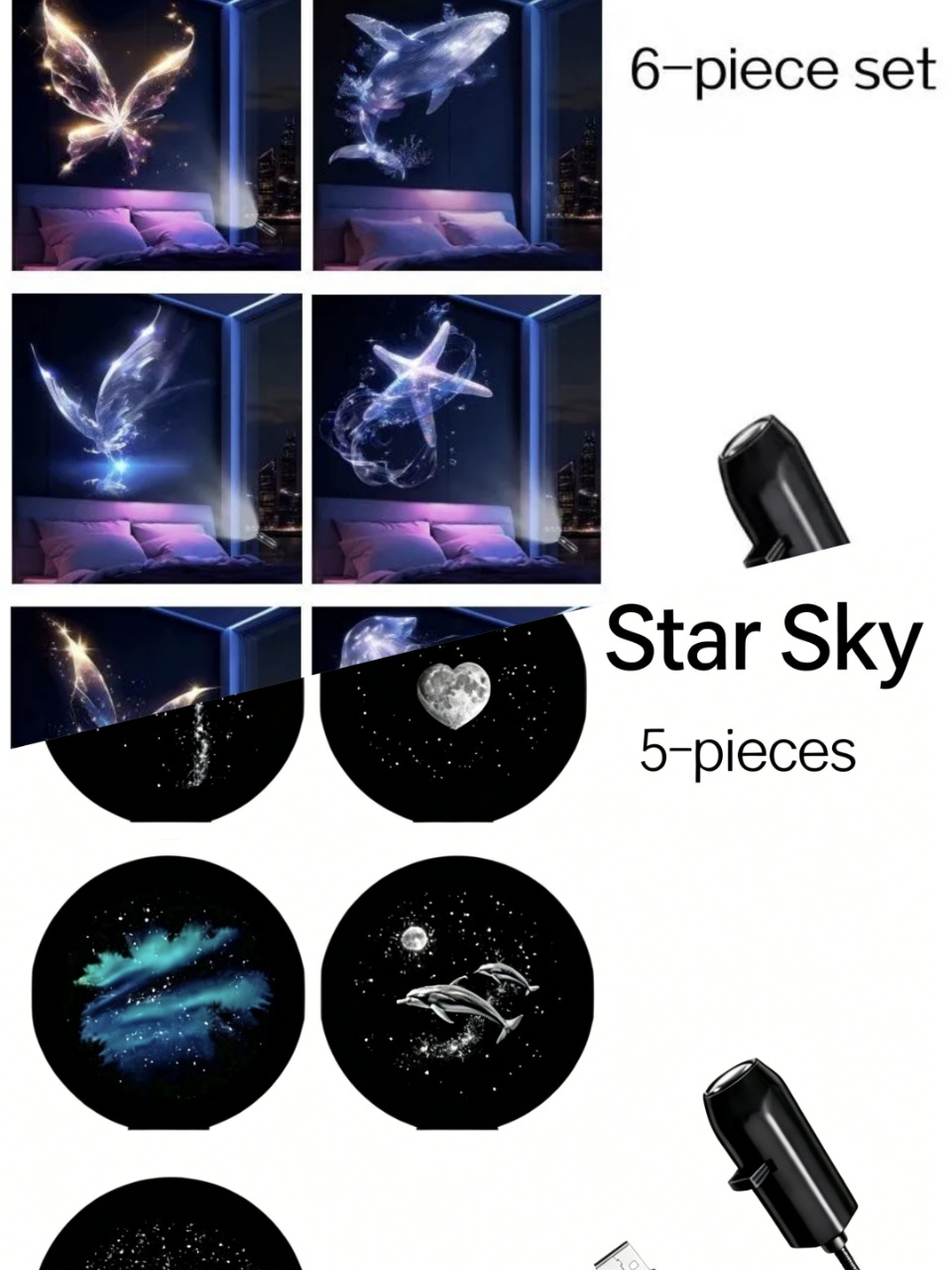 🥳🥳USB Galaxy and Moon Night Light Projector