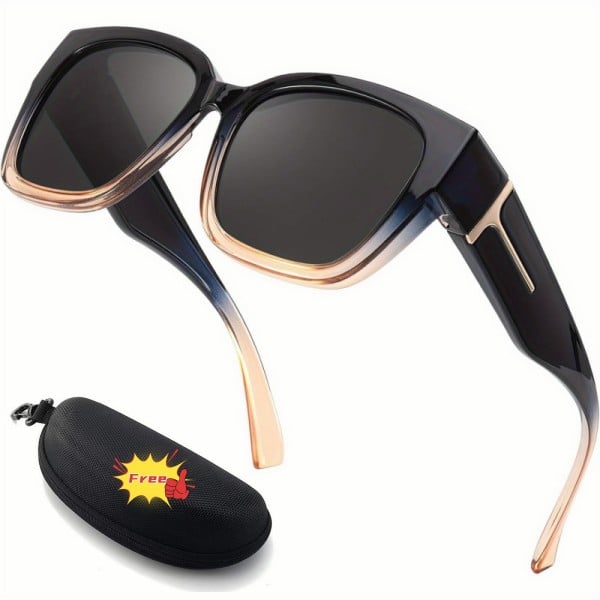 🕶️ Polarized Fit Over Sunglasses for Women – UV400 Protection Floral Frame Wear Over Prescription Glasses-This also makes an excellent gift🎁