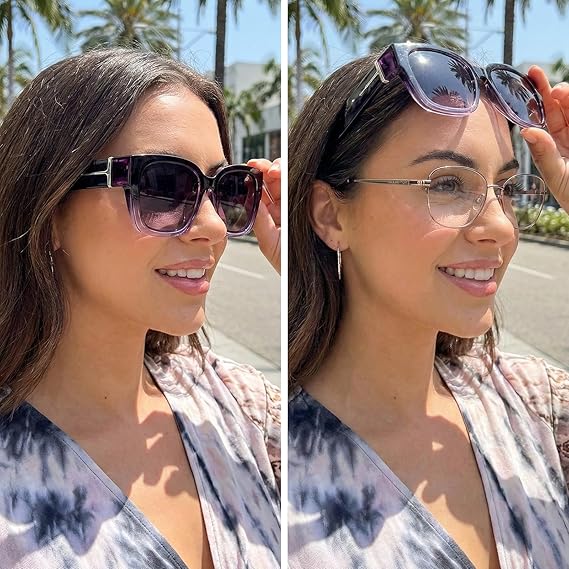 🕶️ Polarized Fit Over Sunglasses for Women – UV400 Protection Floral Frame Wear Over Prescription Glasses-This also makes an excellent gift🎁