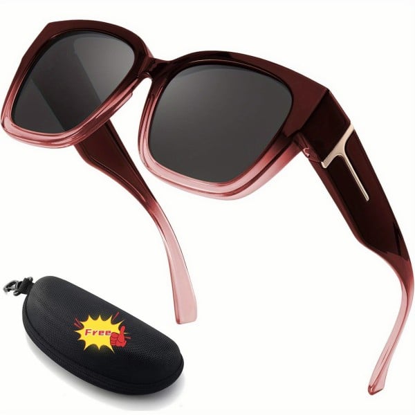 🕶️ Polarized Fit Over Sunglasses for Women – UV400 Protection Floral Frame Wear Over Prescription Glasses-This also makes an excellent gift🎁