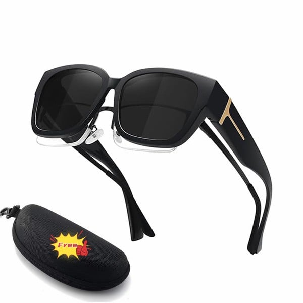 🕶️ Polarized Fit Over Sunglasses for Women – UV400 Protection Floral Frame Wear Over Prescription Glasses-This also makes an excellent gift🎁