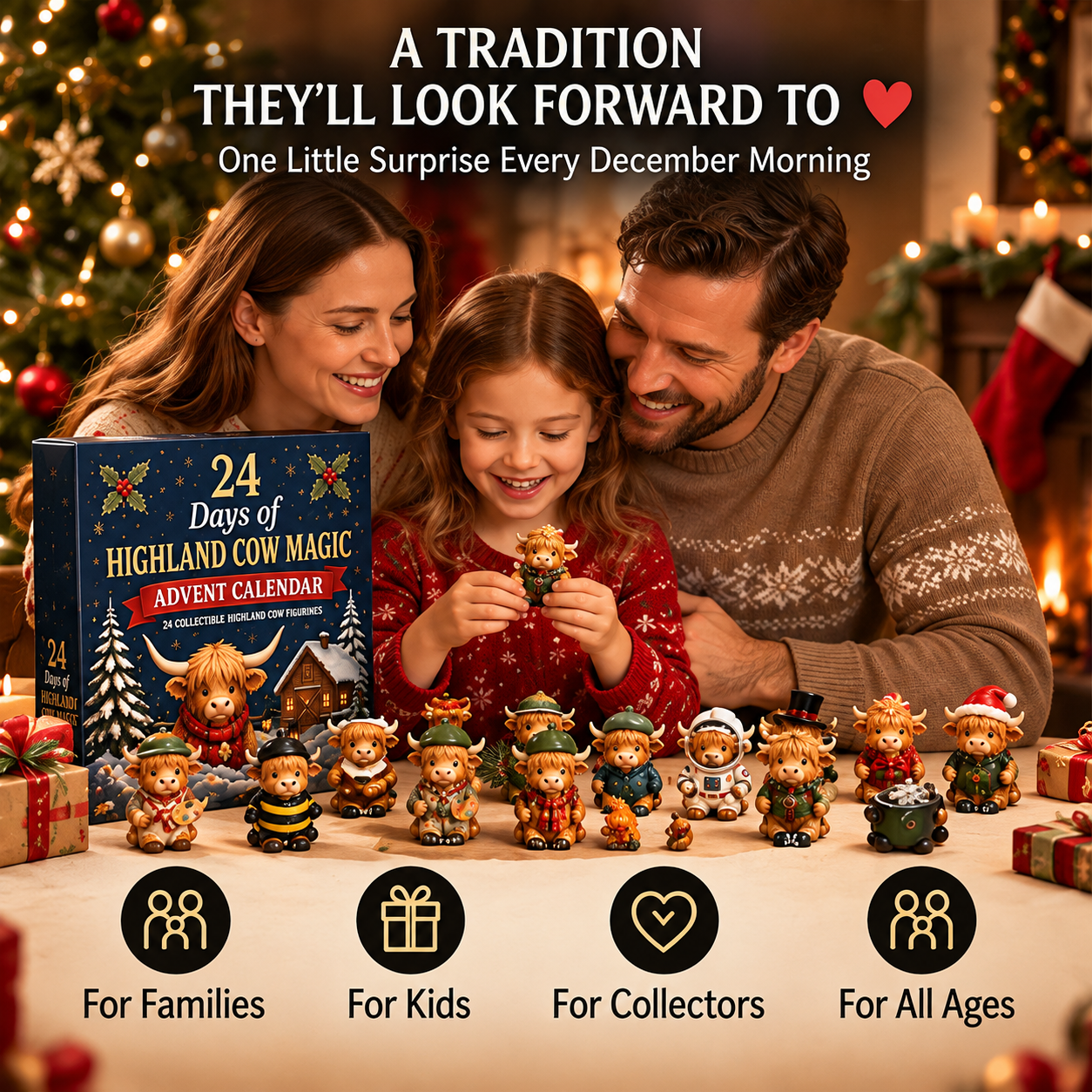 Highland cow Advent calendar feature overview