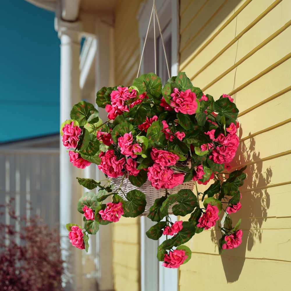 💥 50% OFF🔥 Beautiful Artificial Geranium Flowers – Long-Lasting & Weather Resistant 🌿
