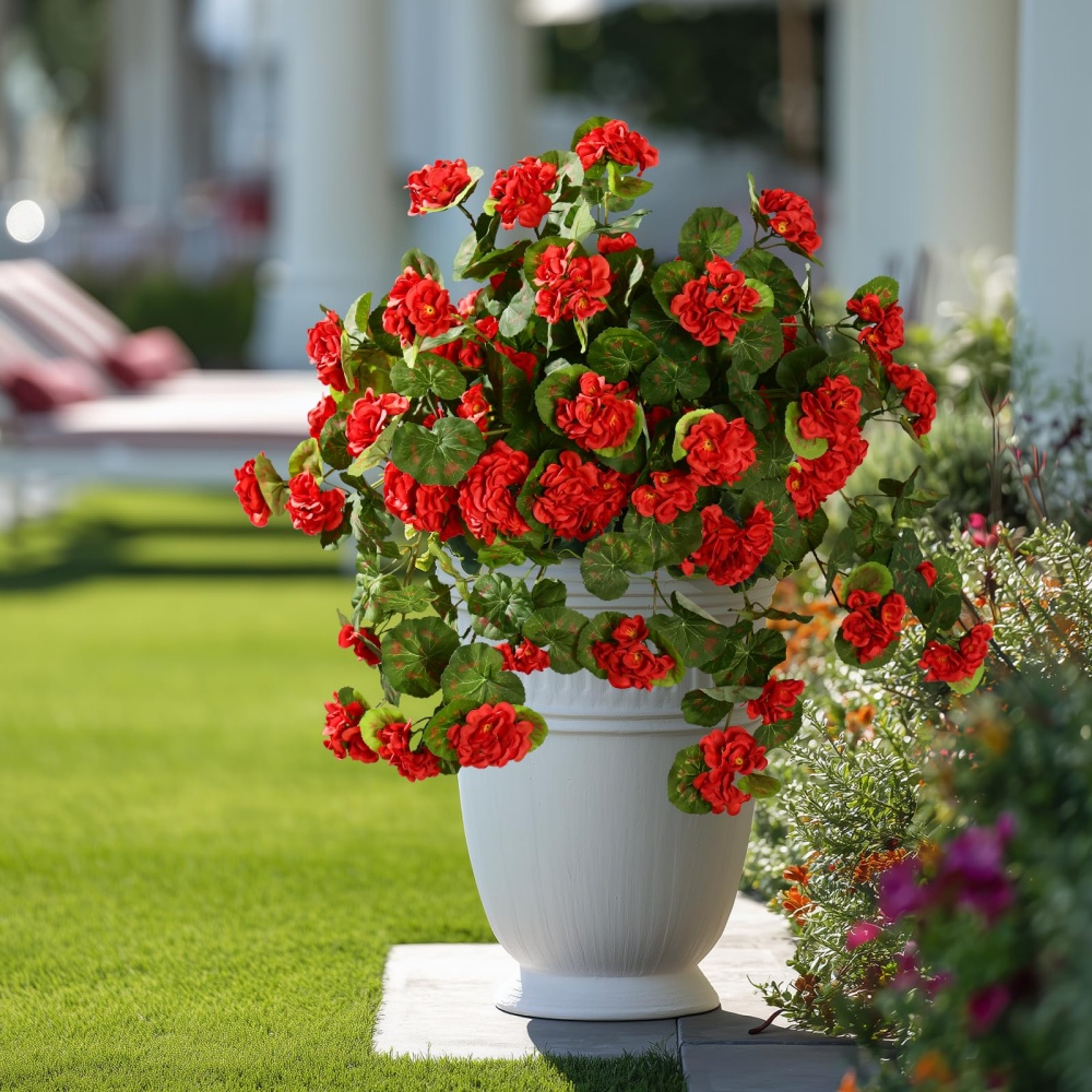 💥 50% OFF🔥 Beautiful Artificial Geranium Flowers – Long-Lasting & Weather Resistant 🌿