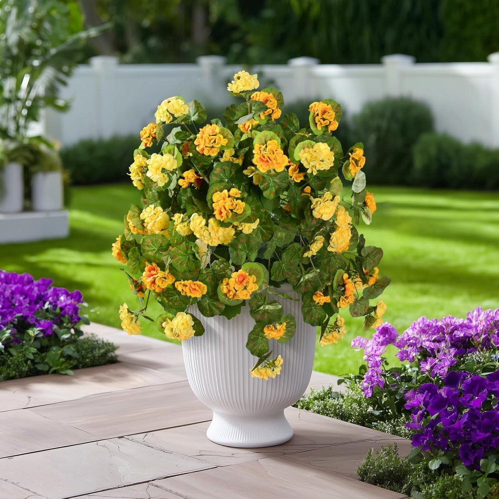 💥 50% OFF🔥 Beautiful Artificial Geranium Flowers – Long-Lasting & Weather Resistant 🌿