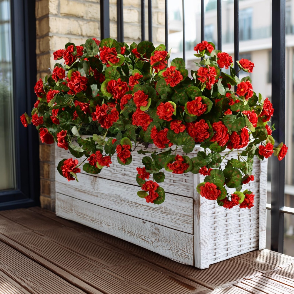 💥 50% OFF🔥 Beautiful Artificial Geranium Flowers – Long-Lasting & Weather Resistant 🌿