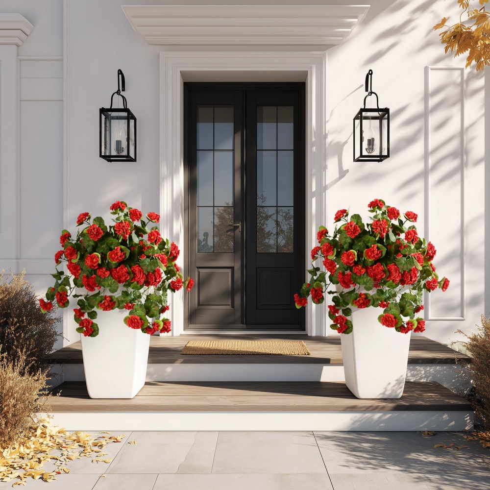 💥 50% OFF🔥 Beautiful Artificial Geranium Flowers – Long-Lasting & Weather Resistant 🌿