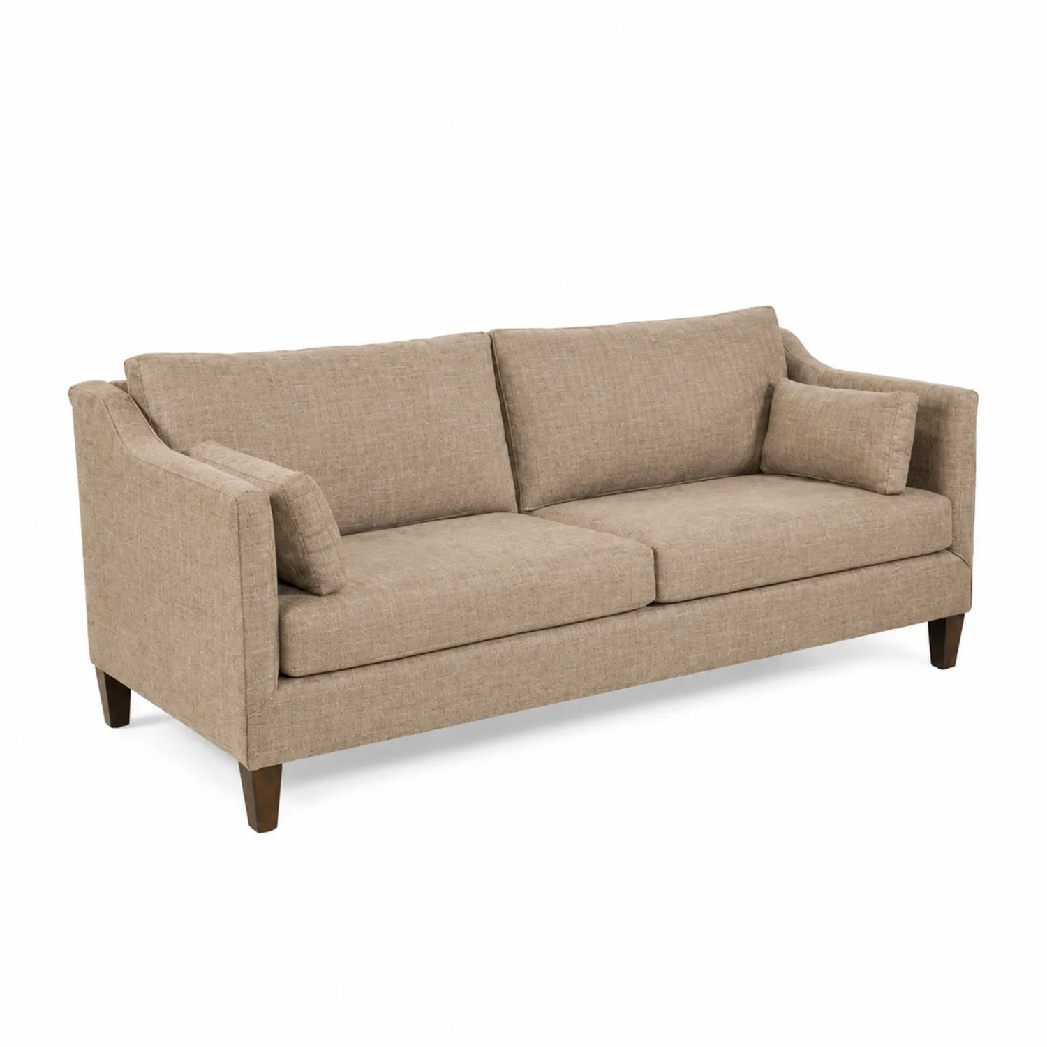 Divano in tessuto poliestere con cuscini, 220x90x85 cm