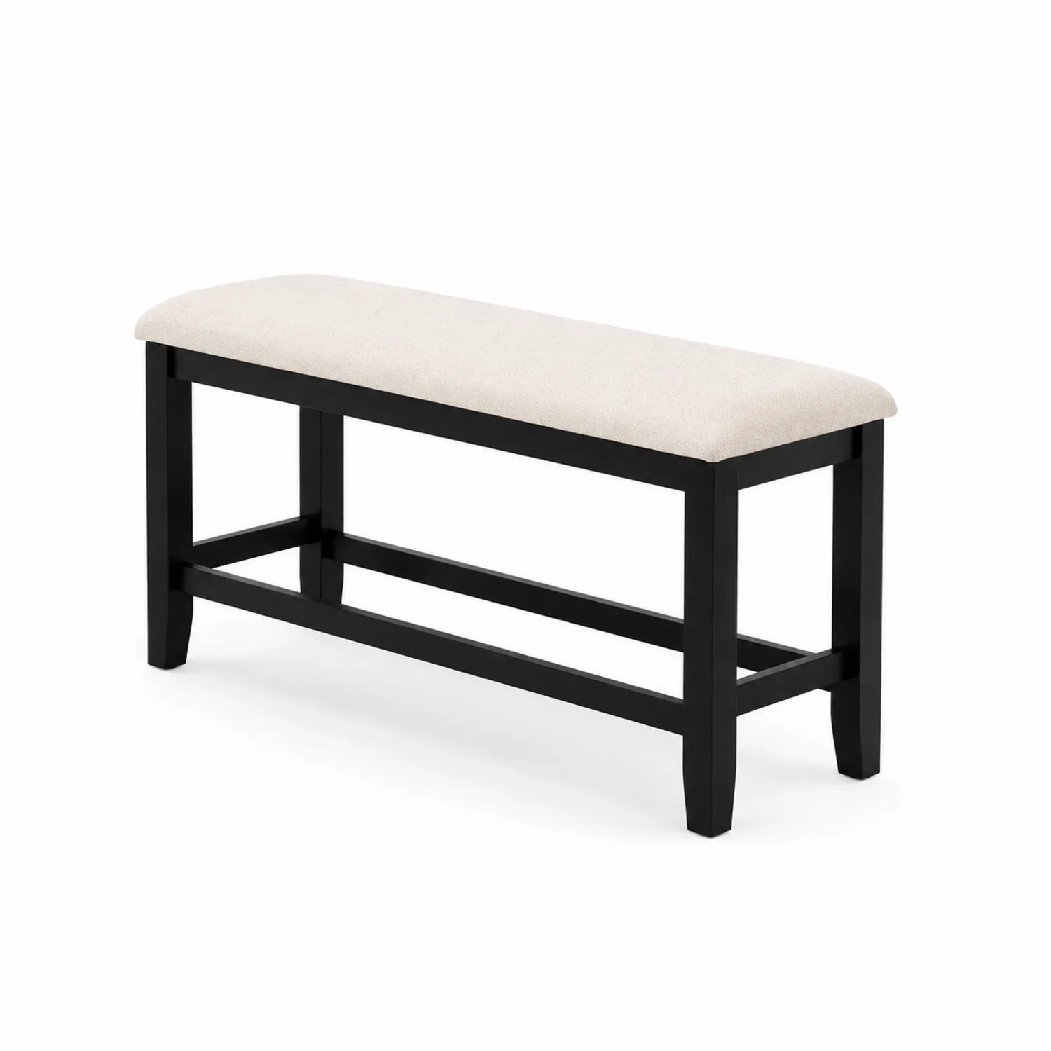Panca in Legno con Tessuto Beige