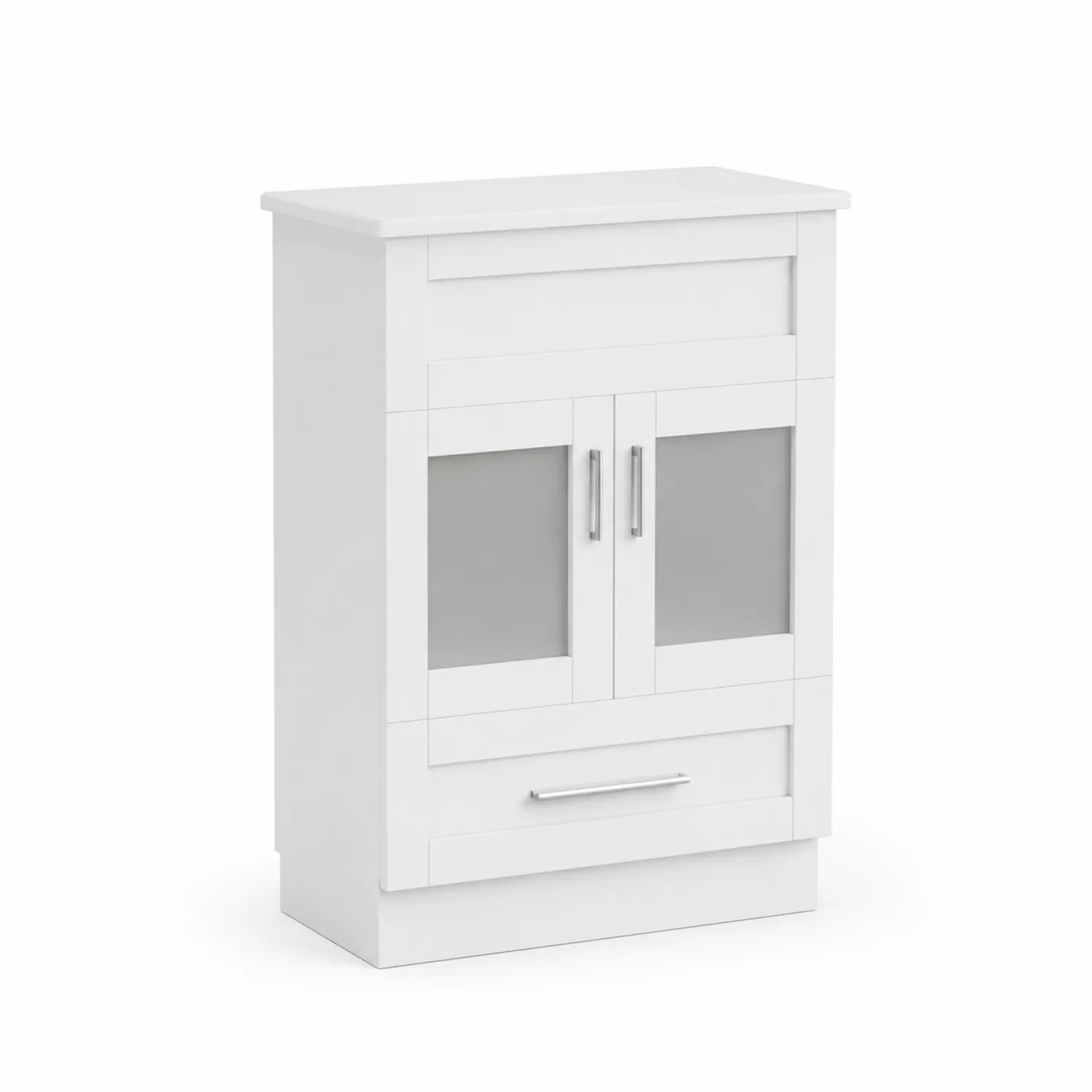 Mobile bagno legno con ante in vetro 60x30x75 cm