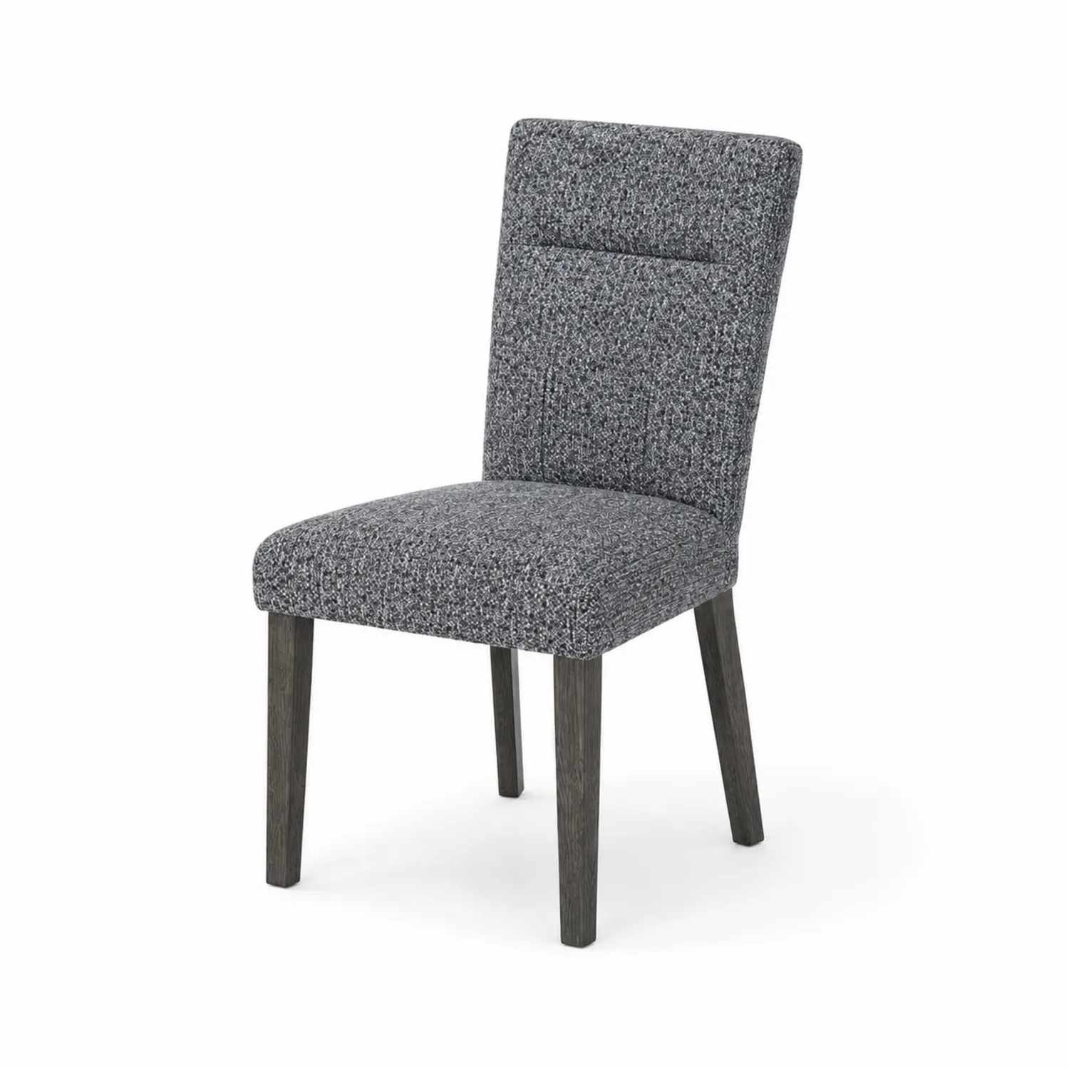 Sedia da pranzo in tessuto poliestere grigio con gambe in legno