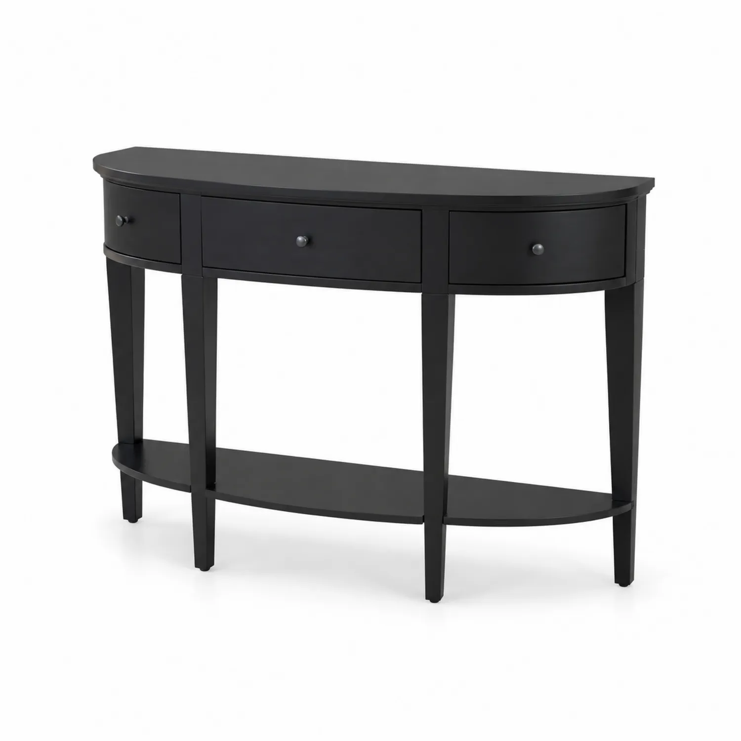 Consolle in MDF con Cassetti Nero 120x35x80 cm