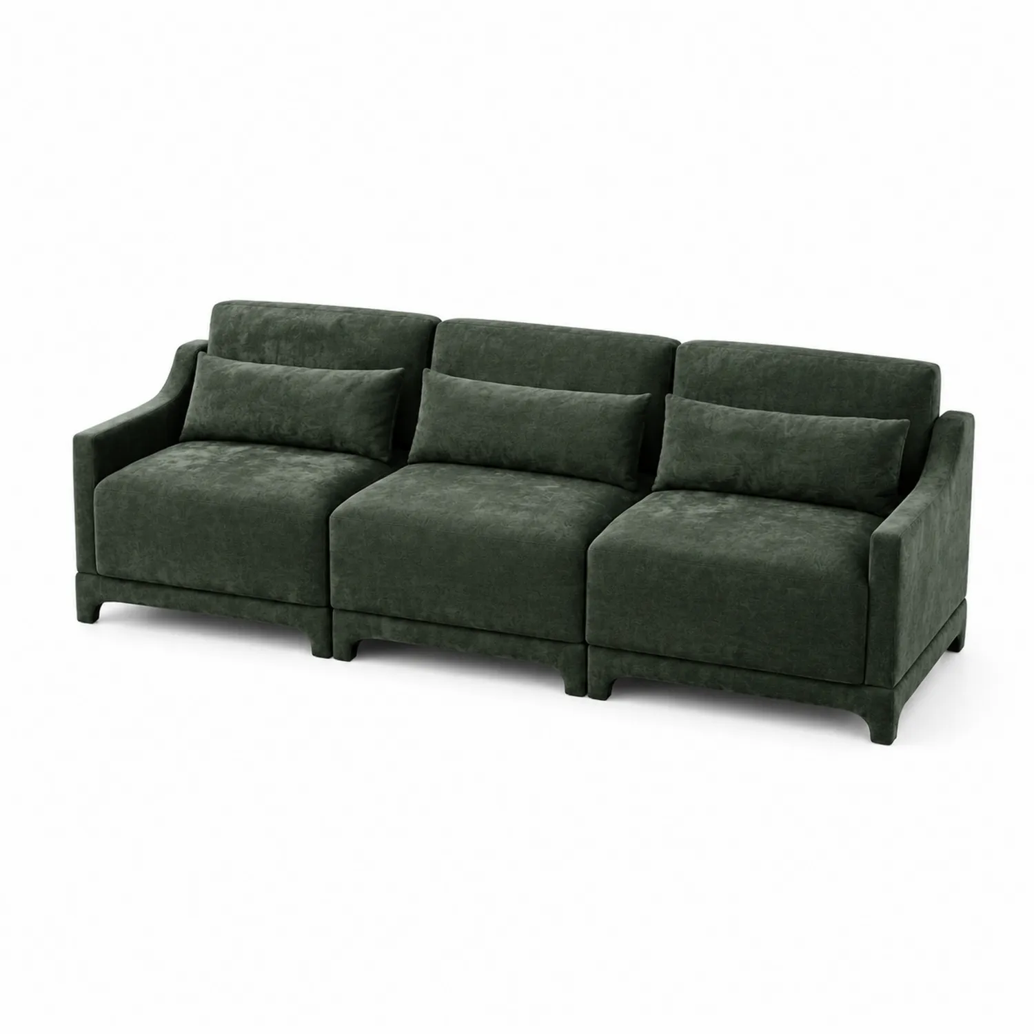 Modułowa sofa welurowa 3-osobowa