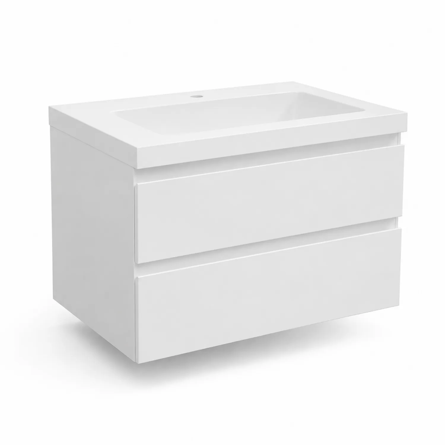 Szafka łazienkowa pod umywalkę z lakierowanej płyty MDF biała 80 cm