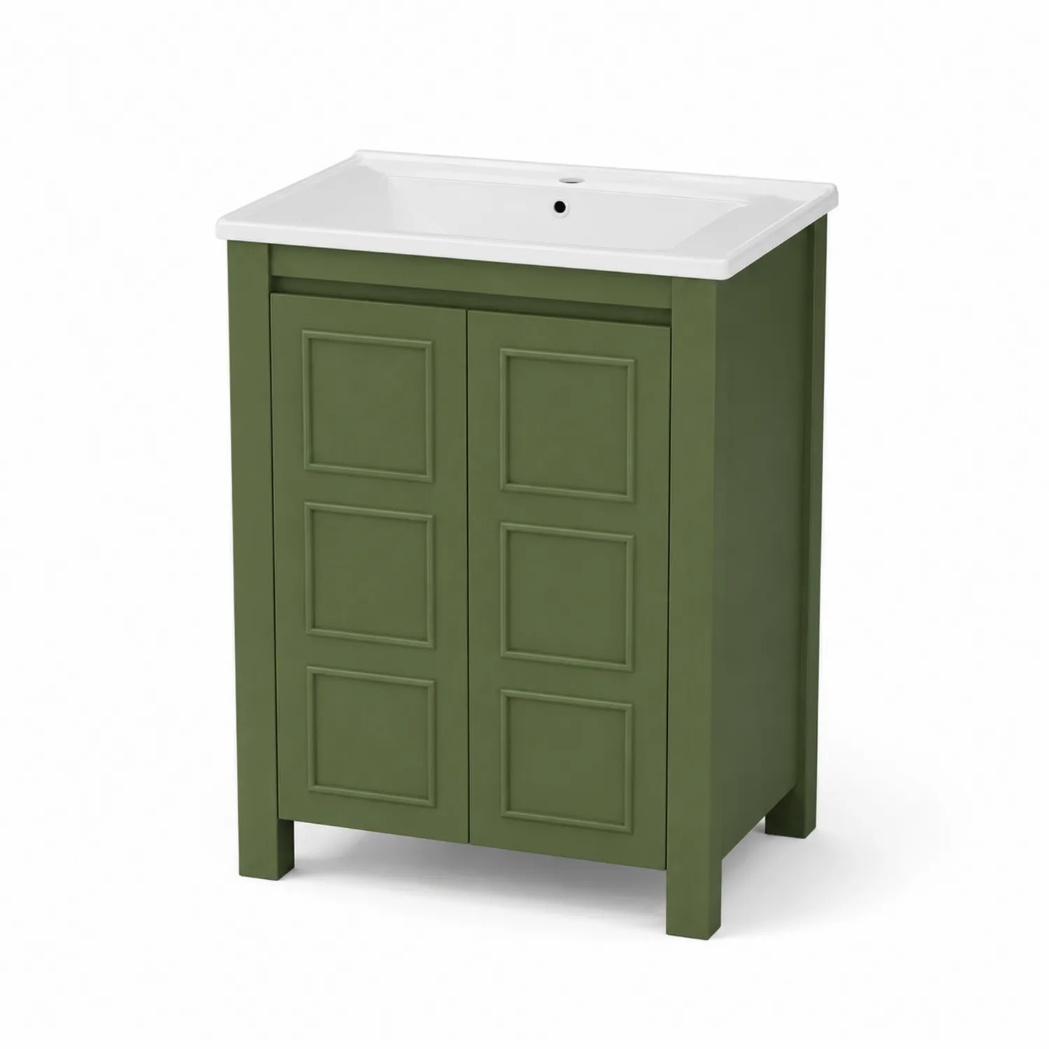 Szafka pod umywalkę z MDF zielona 80x60x40 cm