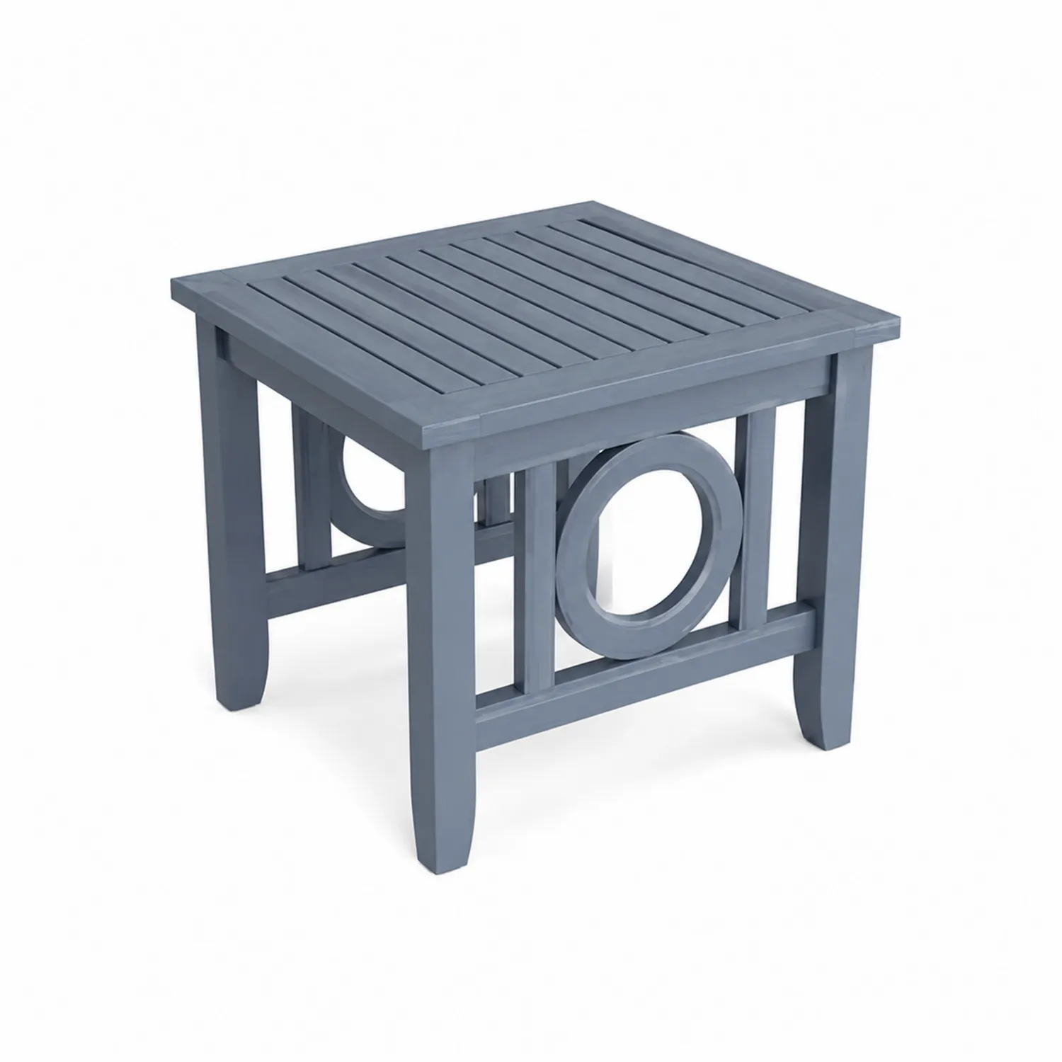 Kwadratowy Stol z Drewna 45x45x45 cm Szary