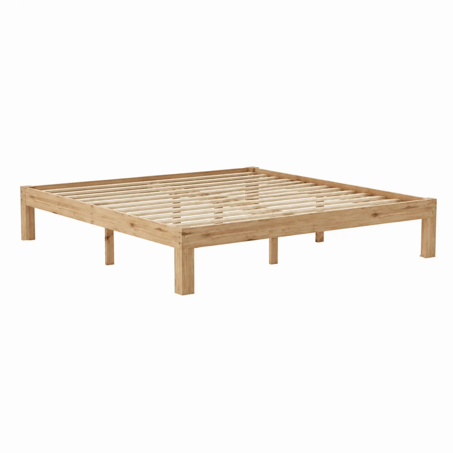Łóżko drewniane z litego drewna sosnowego 200x200 cm