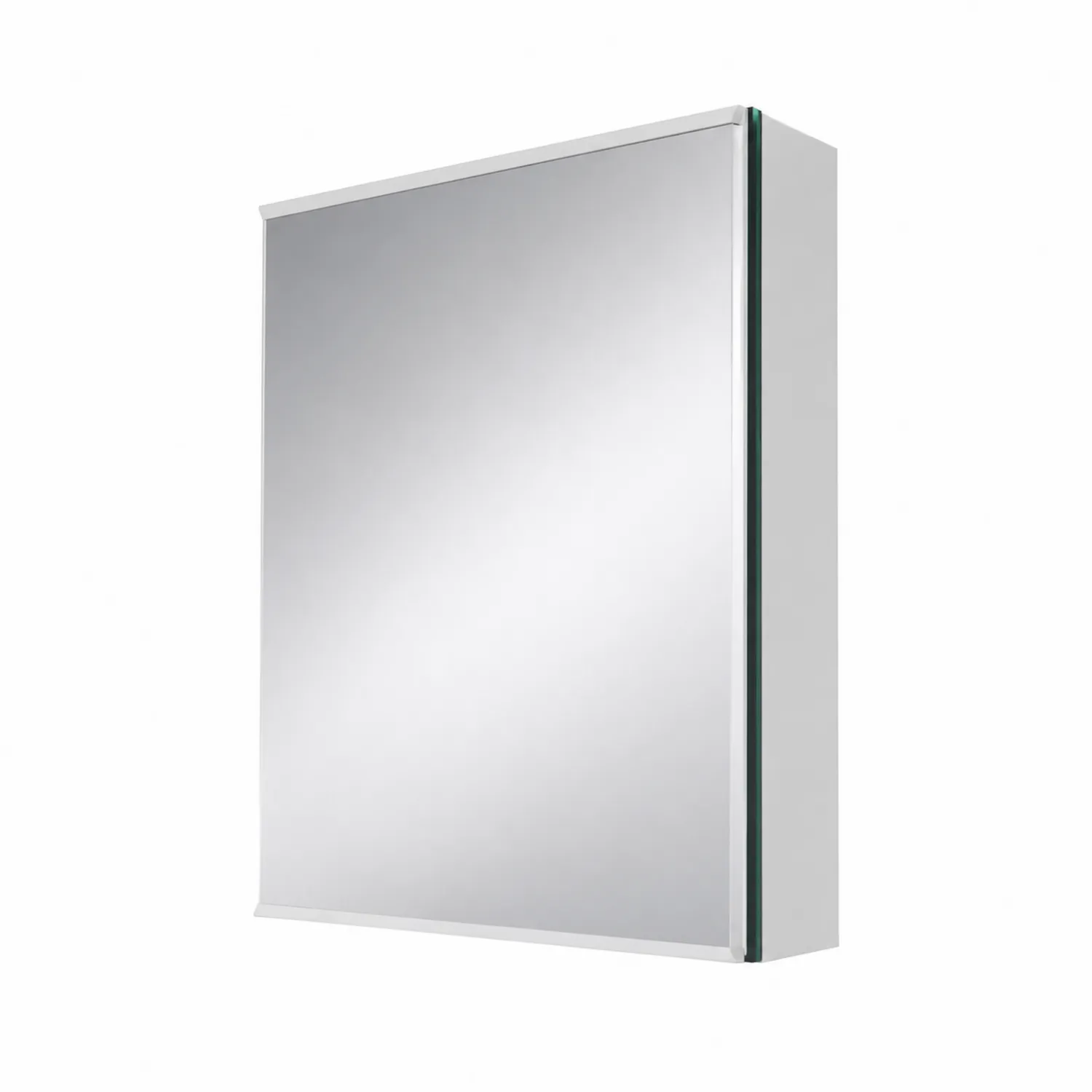 Szafka łazienkowa z lustrem 60x75x15 cm szkło hartowane MDF biała