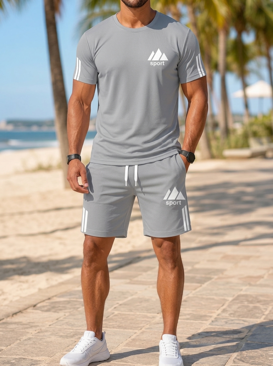 ⏰ Letzter Tag: 50% Rabatt! 🔥-Herren Sommer-Set mit Polohemd und Shorts