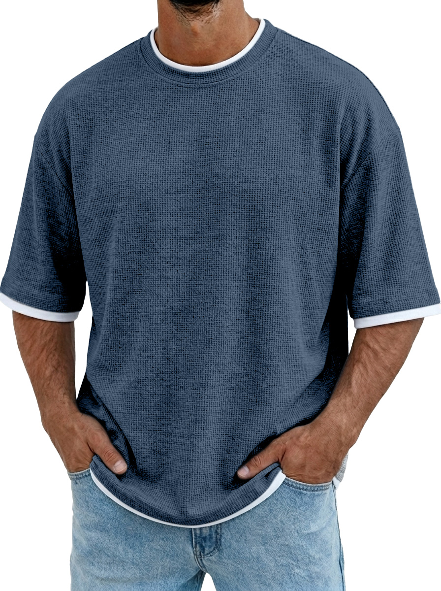 Herren Kurzarm-Poloshirt mit feiner Struktur und Komfort-Passform