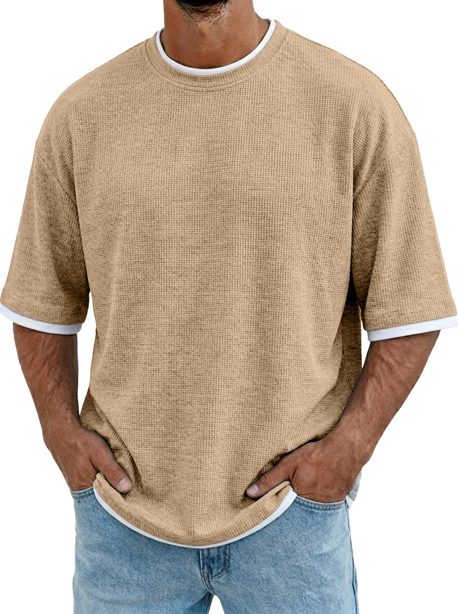 Herren Kurzarm-Poloshirt mit feiner Struktur und Komfort-Passform