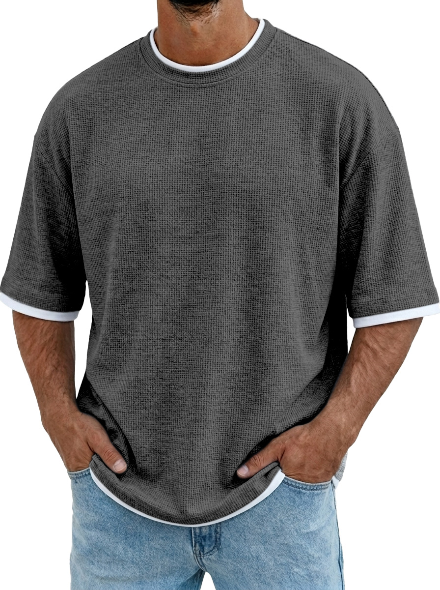 Herren Kurzarm-Poloshirt mit feiner Struktur und Komfort-Passform