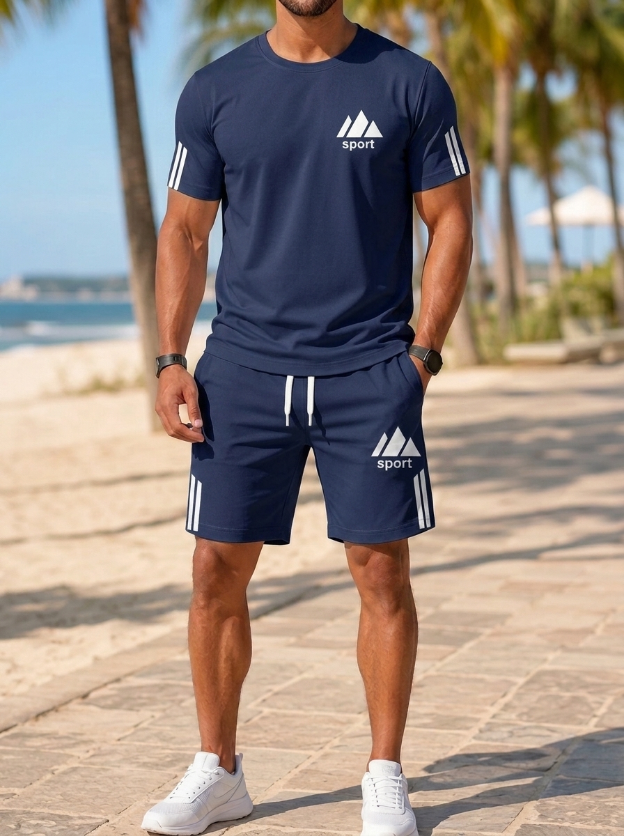 ⏰ Letzter Tag: 50% Rabatt! 🔥-Herren Sommer-Set mit Polohemd und Shorts