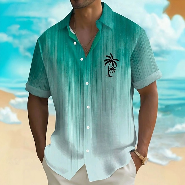 Herren-Hawaiihemd mit Kokospalmen-Print