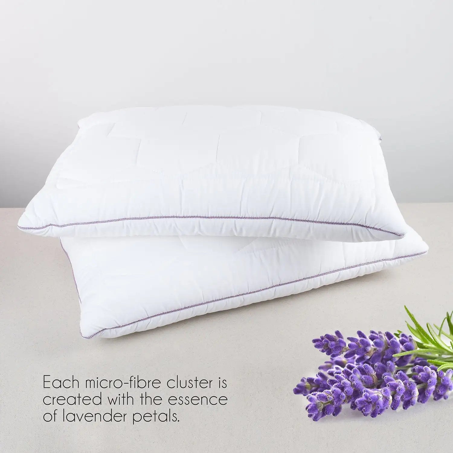 Lavender With Suede Fabric And Micro Fibre Inside Pillow | Pillow For The Best Sleep