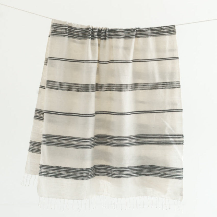 Throw in Natural And Grey