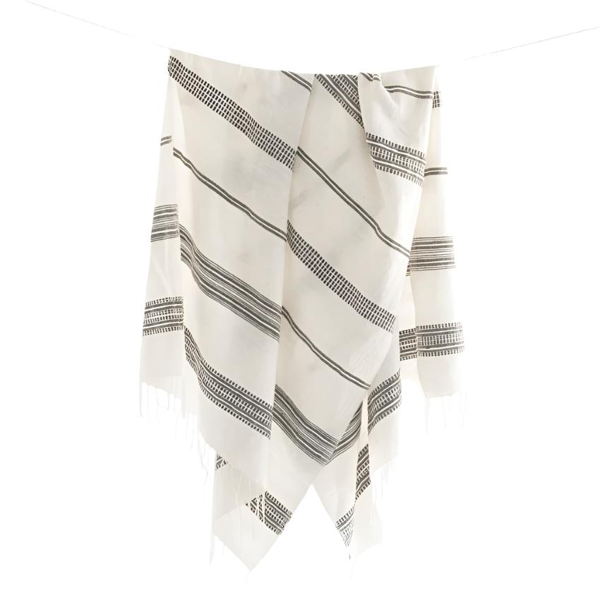 Throw in Natural And Grey