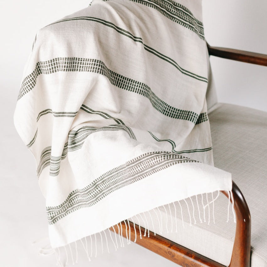 Throw in Natural And Grey